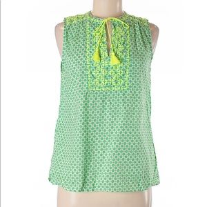 J. Crew short sleeve blouse size 6 green